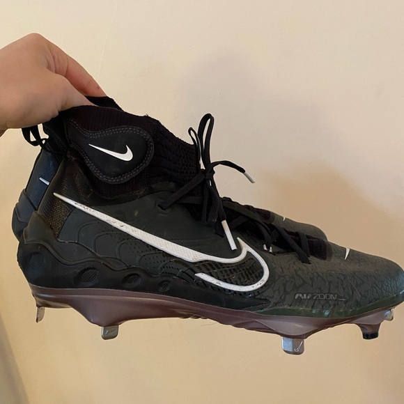 Nike Alpha Huarache Elite Mid Baseball Cleats Dark Green Black Zoom Size 11 main image 6